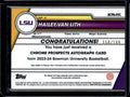 2023/24 Bowman University Hailey Van Lith #BCPA-HVL Autograph Lava Refractor /199