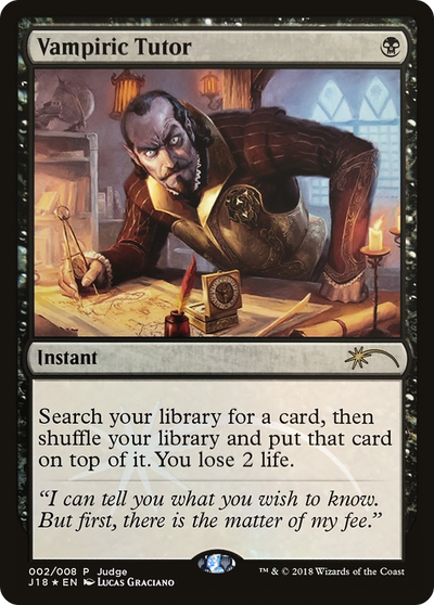 Vampiric Tutor (JDG-002) - Judge Gift Cards 2018 Foil
