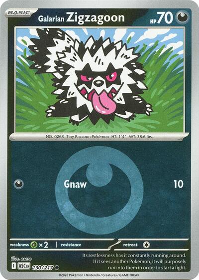 Galarian Zigzagoon - Energy Symbol Pattern - 130/217 - Common [me025-130] [Reverse Holo]