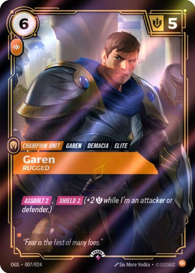 Garen - Rugged - 007/024 [Riftbound Organized Play Promotional Cards] [Foil]