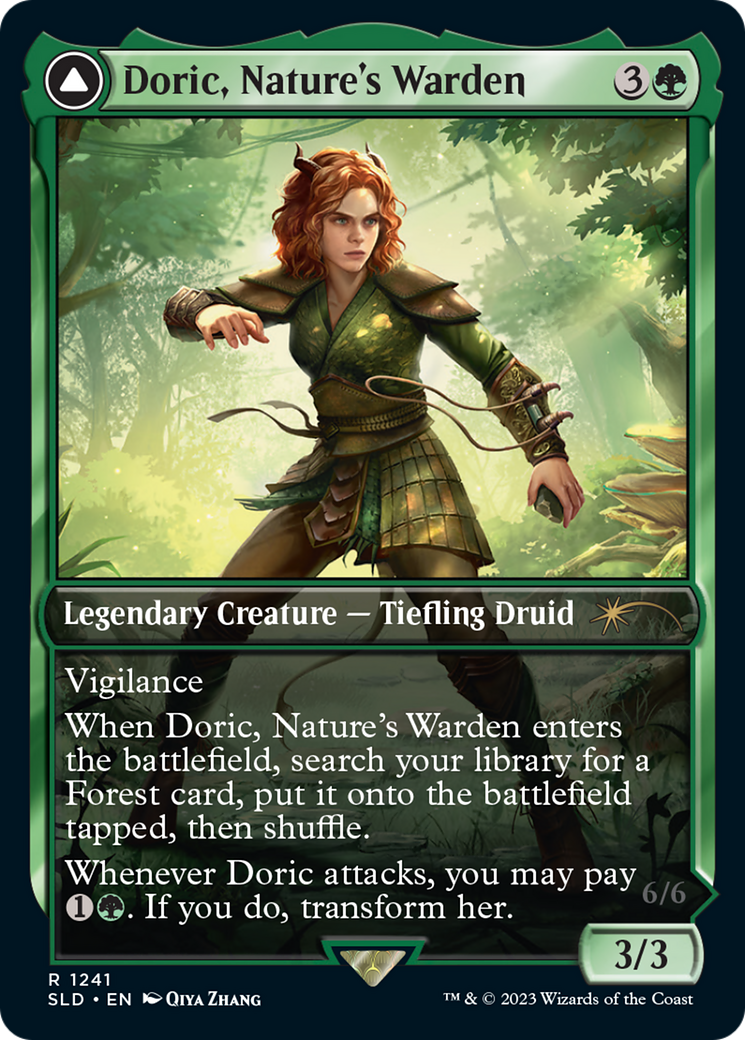 Casal, Lurkwood Pathfinder // Casal, Pathbreaker Owlbear (SLD-1241) - Secret Lair Drop Foil