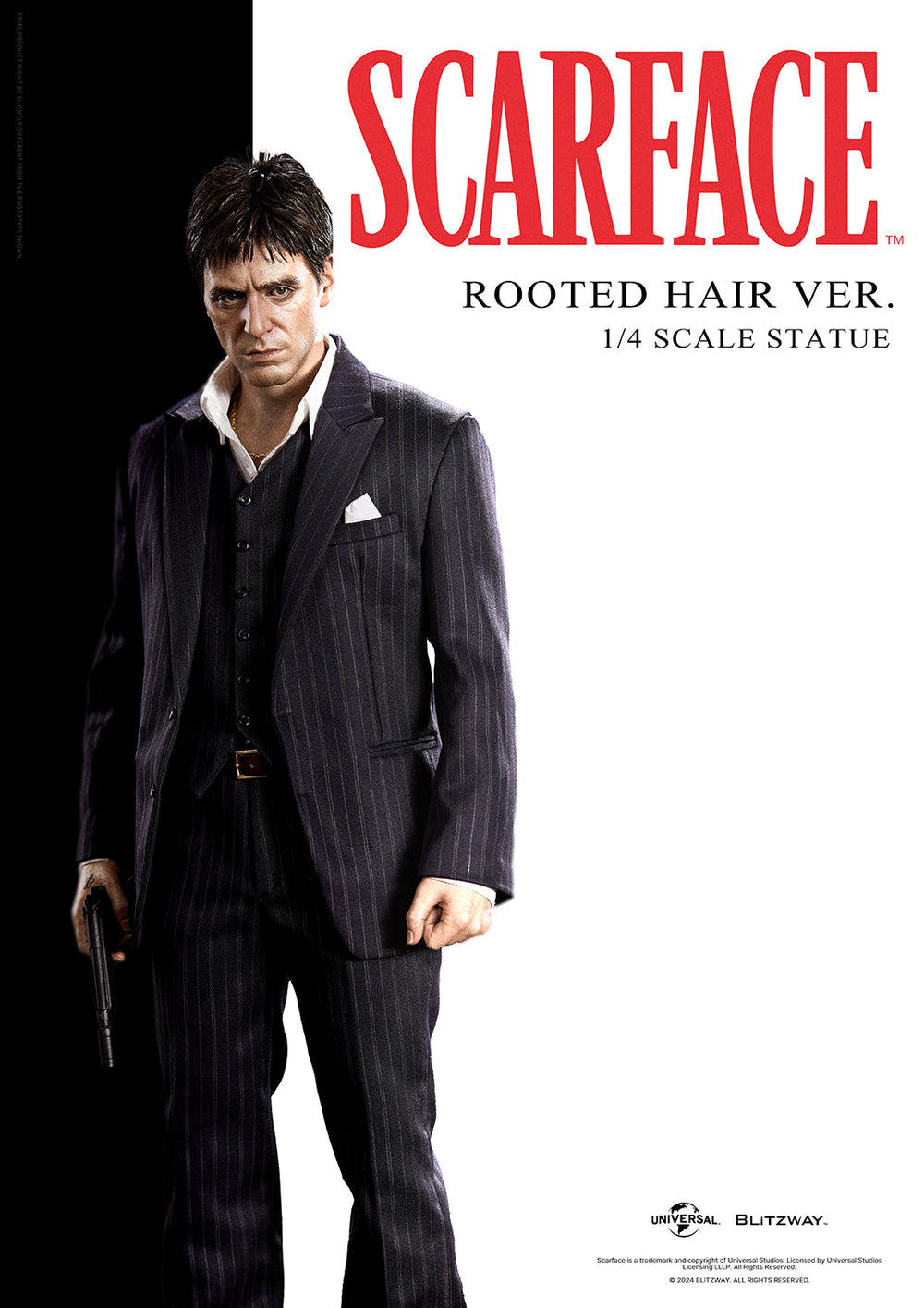 Blitzway Scarface Tony Montana (Rooted Hair Ver.) 1/4 Superb Scale Statue