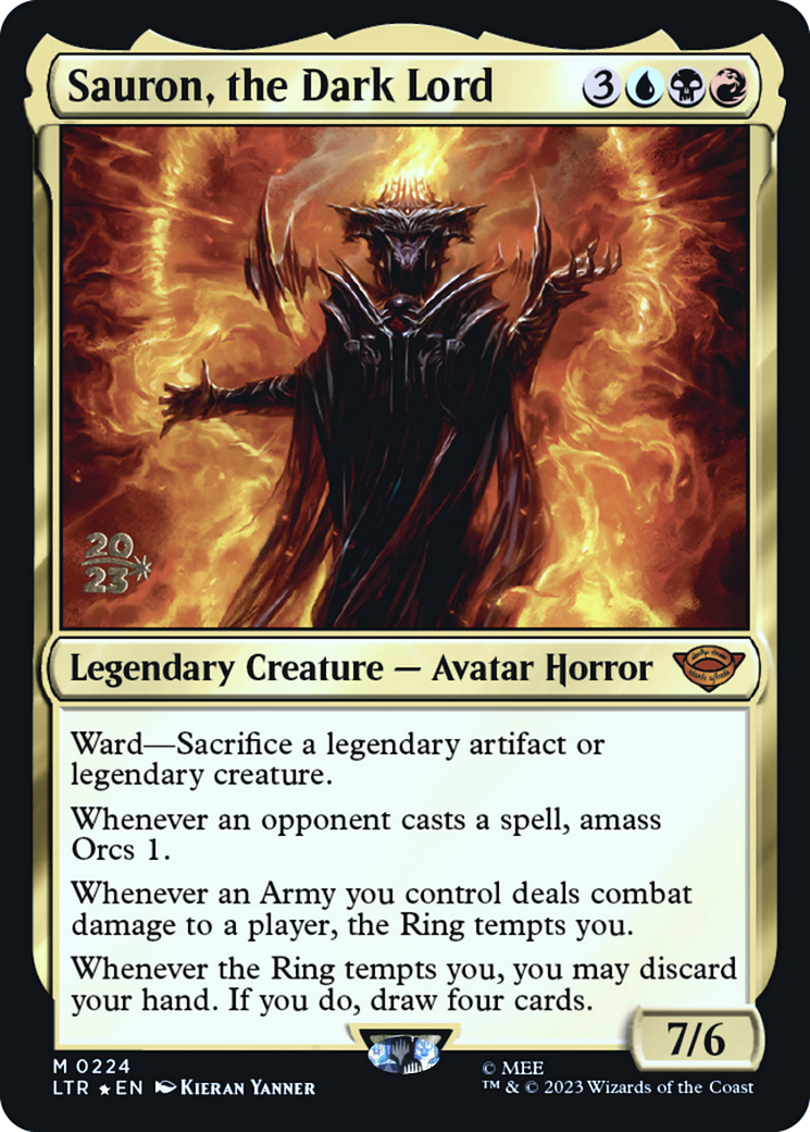 Sauron, the Dark Lord (PRE-224S) - Tales of Middle-earth Promos Foil