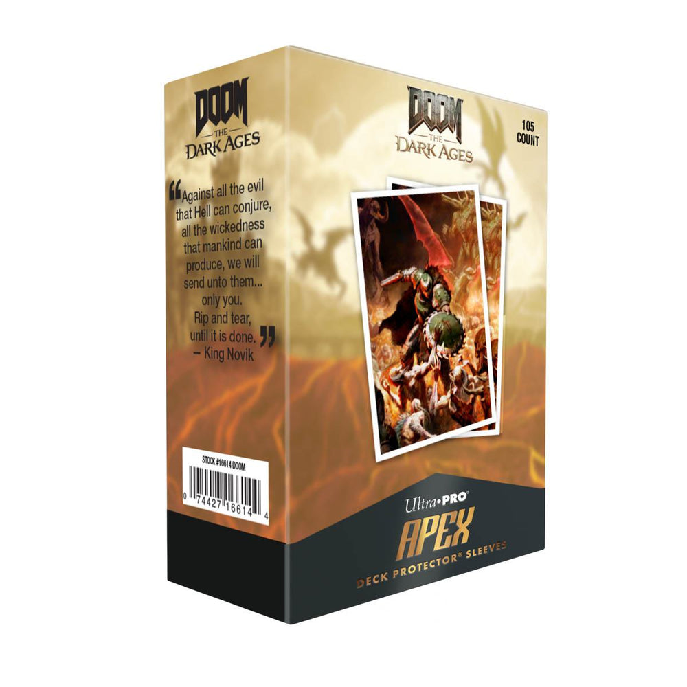 Ultra Pro Apex Deck Protector Sleeves - Standard Size - 105ct - DOOM 1