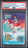 PSA 8 MELODY/TRACEY/ZAPDOS MOVIE 2000 STICKER CARDS