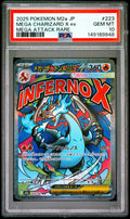 2025 Pokemon Japanese M2A MEGA Dream - Mega Charizard X Ex - Mega Attack Rare #223 - PSA Graded Card