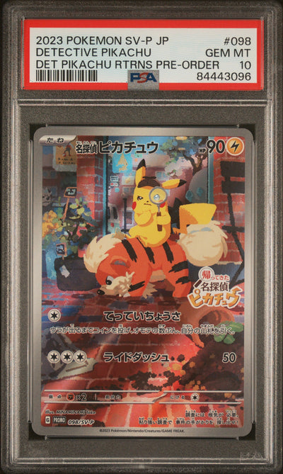 2023 Pokemon Japanese SV-P Promo - Detective Pikachu - #098 - PSA Graded Card