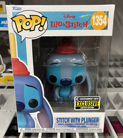 Funko Pop! Disney: Lilo & Stitch - Stitch with Plunger Entertainment Earth Exclusive #1354