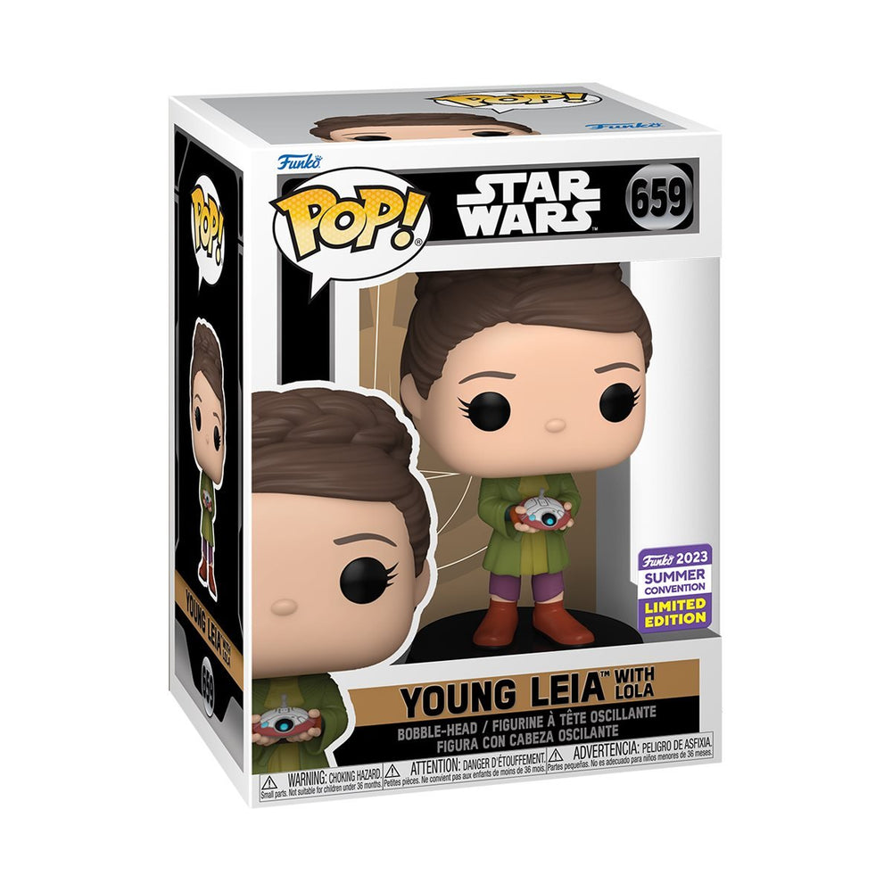 Funko Pop! Star Wars: Obi-Wan Kenobi Young Leia with Lola #569 Summer Convention Exclusive