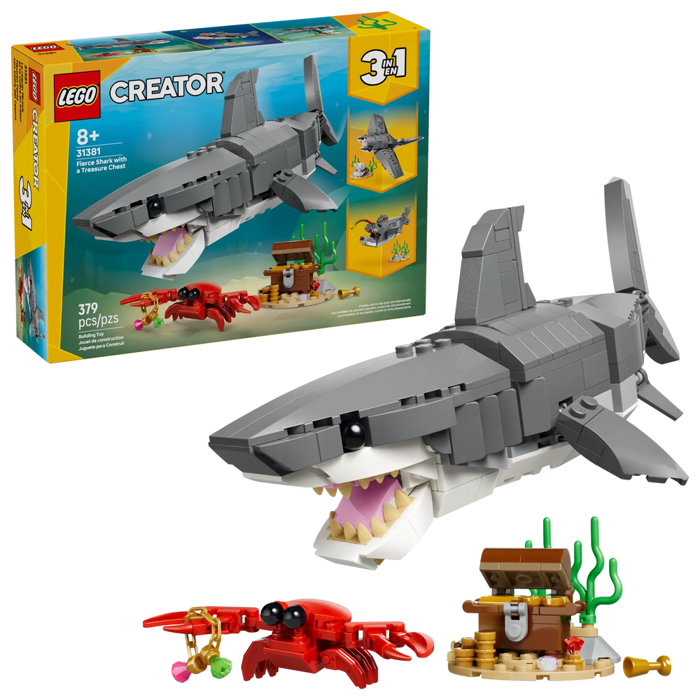 LEGO Creator 3-in-1: Fierce Shark with a Treasure Chest (31381)
