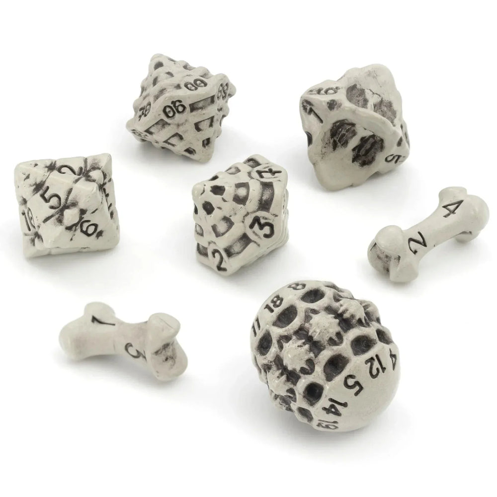 Skull & Bone Dice White
