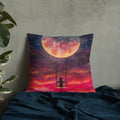 Girl on Moon Swing Premium Pillow