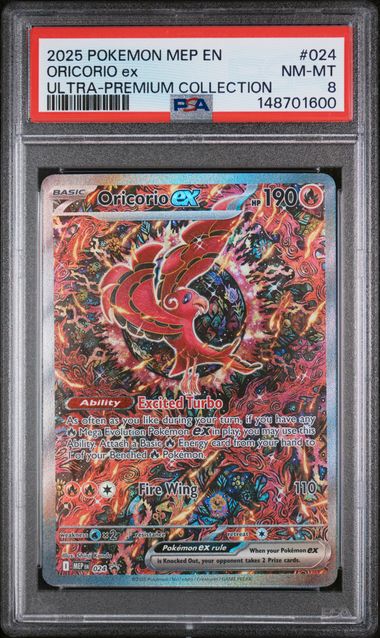 2025 POKEMON MEGA EVOLUTION PROMO ORICORIO #024 PSA 8