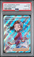 2021 POKEMON SWORD & SHIELD EVOLVING SKIES FA/AROMA LADY EVOLVING SKIES #199 PSA 10