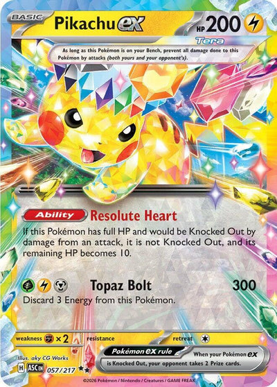 Pikachu ex - 057/217 - ME: Ascended Heroes