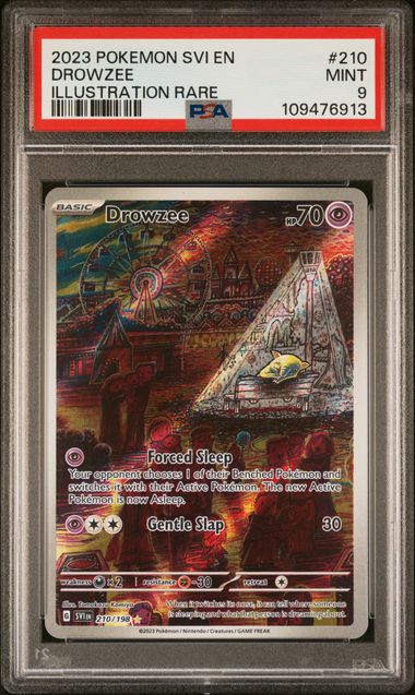2023 POKEMON SVI EN-SCARLET & VIOLET DROWZEE ILLUSTRATION RARE #210 PSA 9