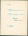 Woodrow Wilson Authentic Signed 7x8.8 Letter Dated April 19, 1913 BAS #AB14533