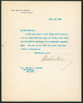 Woodrow Wilson Authentic Signed 7x8.8 Letter Dated April 29, 1913 BAS #AB14535