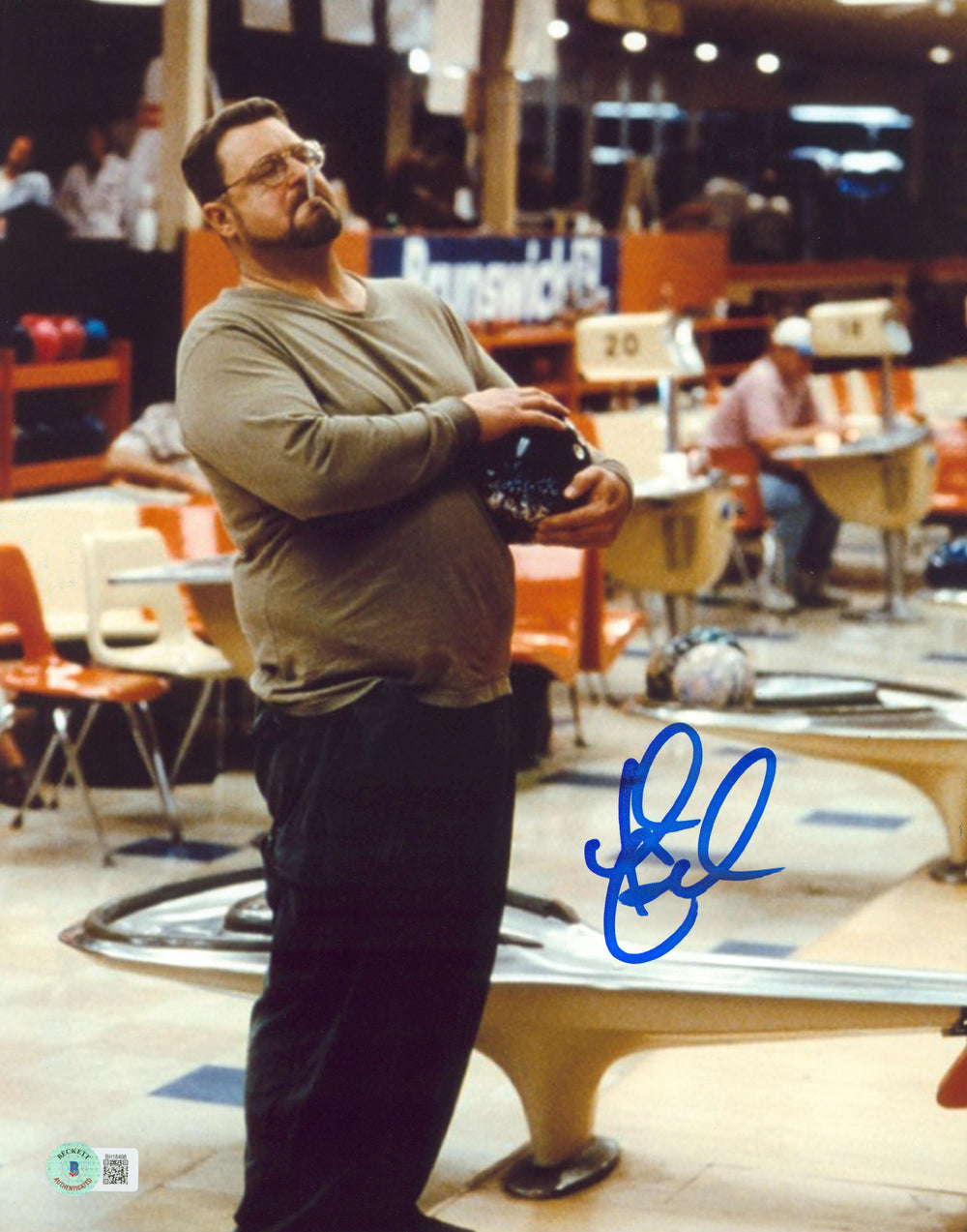 John Goodman The Big Lebowski Authentic Signed 11x14 Vertical Photo BAS #BH18498