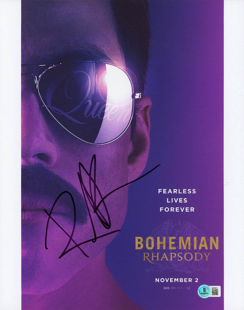 Rami Malek Bohemian Rhapsody Authentic Signed 11x14 Vertical Photo BAS #BV00911