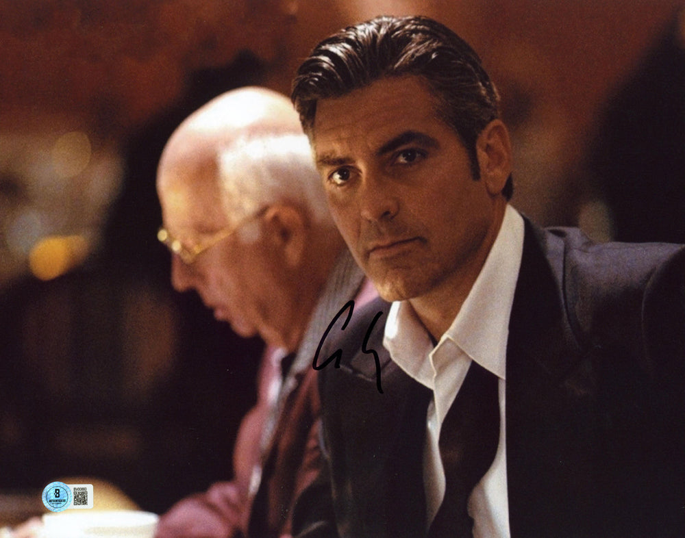 George Clooney Ocean's 11 Authentic Signed 11x14 Horizontal Photo BAS #BV00860