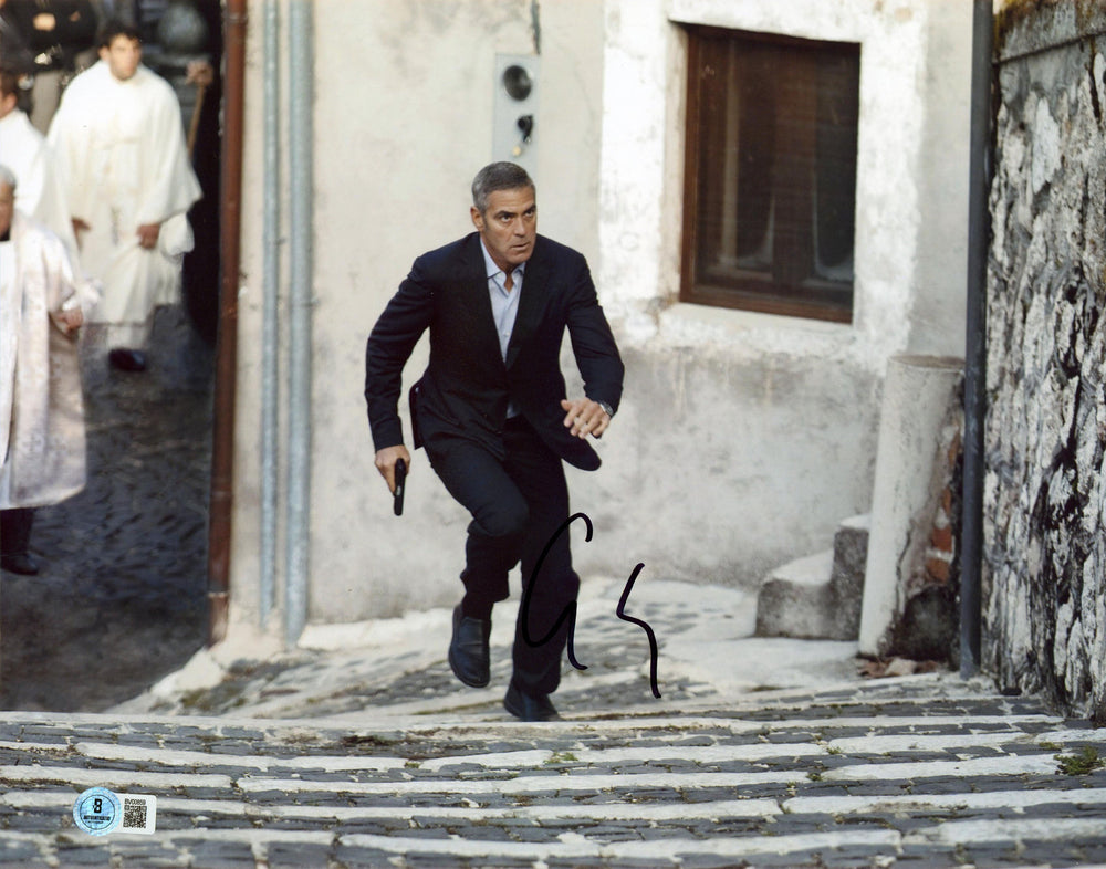 George Clooney The American Authentic Signed 11x14 Horizontal Photo BAS #BV00859
