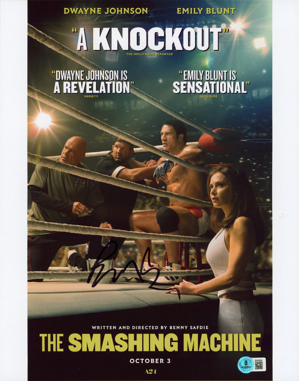 Benny Safdie The Smashing Machine Authentic Signed 11x14 Photo BAS #BV00828