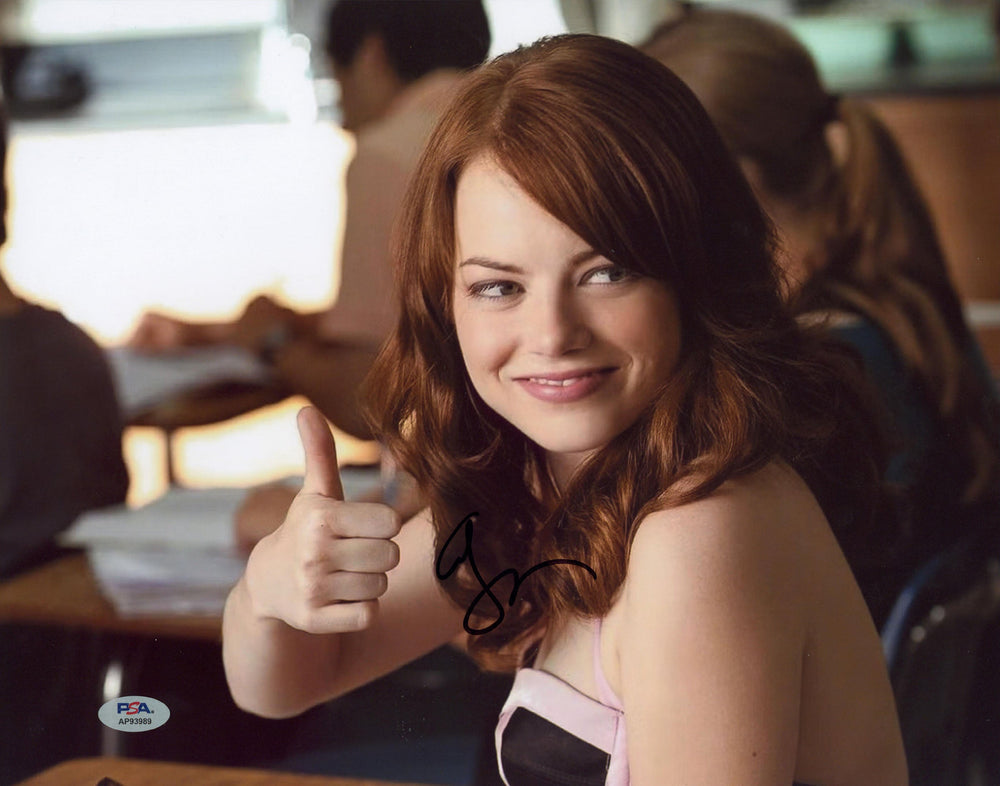 Emma Stone Easy A Authentic Signed 11x14 Horizontal Photo PSA/DNA #AP93989
