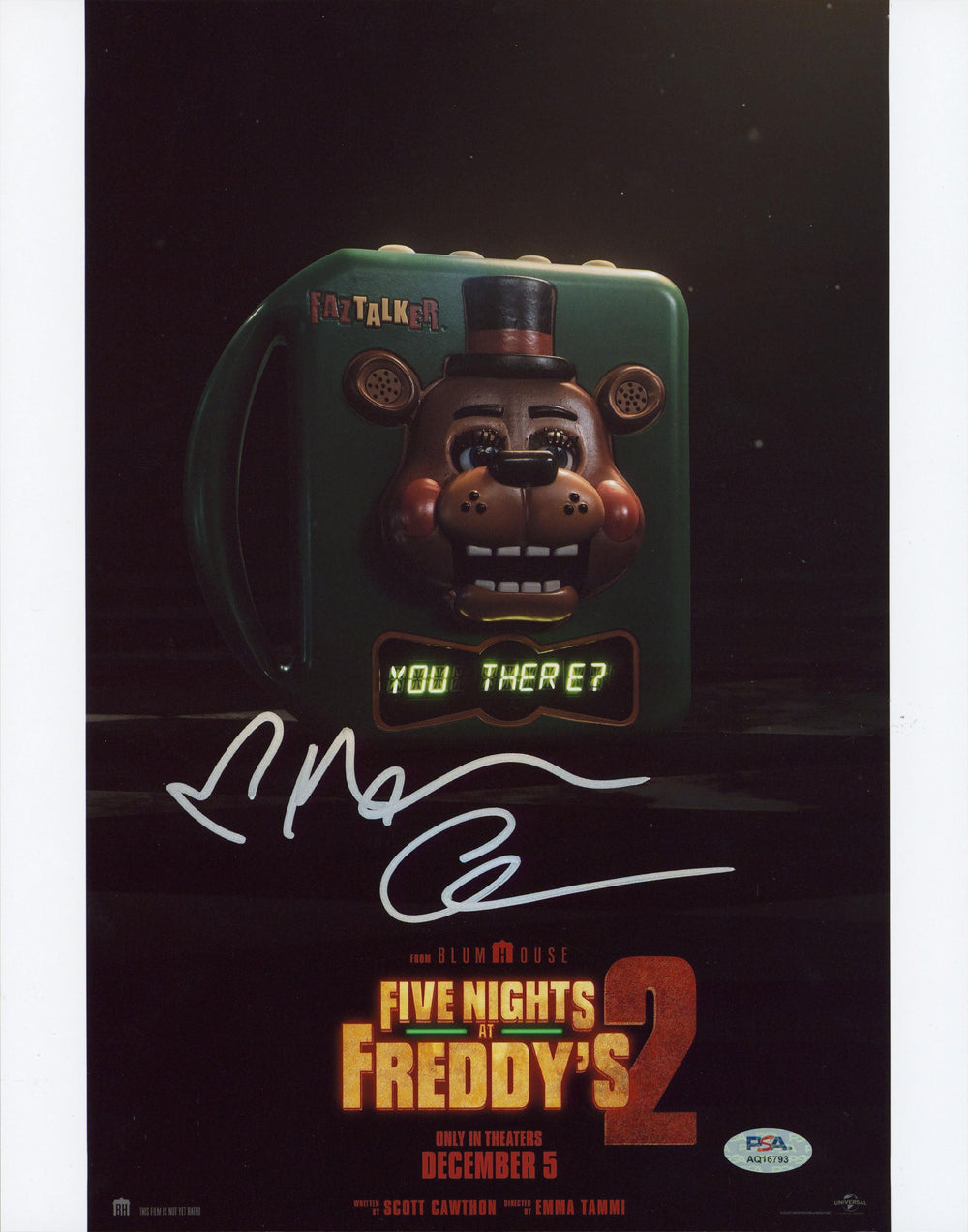 Mckenna Grace Five Nights at Freddy's 2 Authentic Signed 11x14 Photo PSA AQ16793