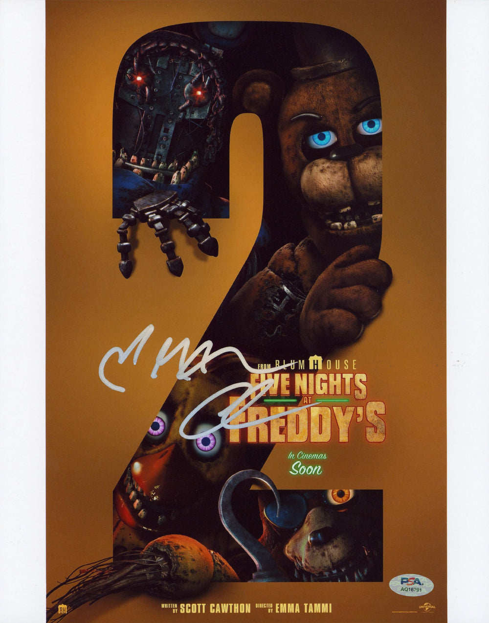 Mckenna Grace Five Nights at Freddy's 2 Authentic Signed 11x14 Photo PSA AQ16791