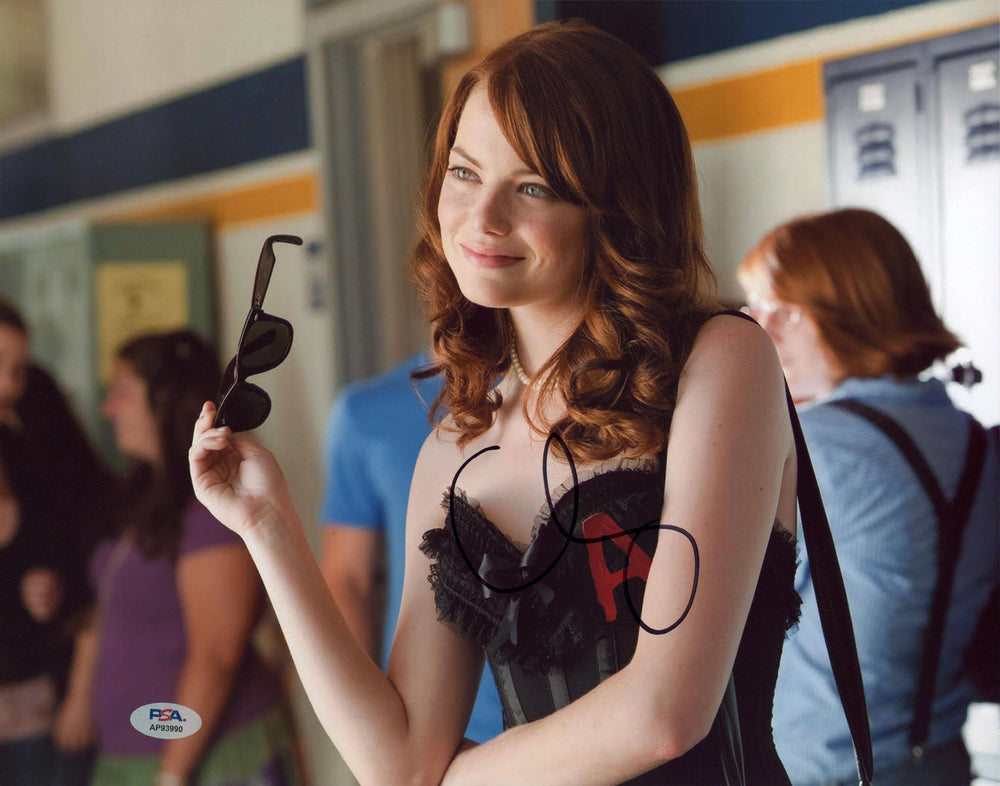 Emma Stone Easy A Authentic Signed 11x14 Horizontal Photo PSA/DNA #AP93990