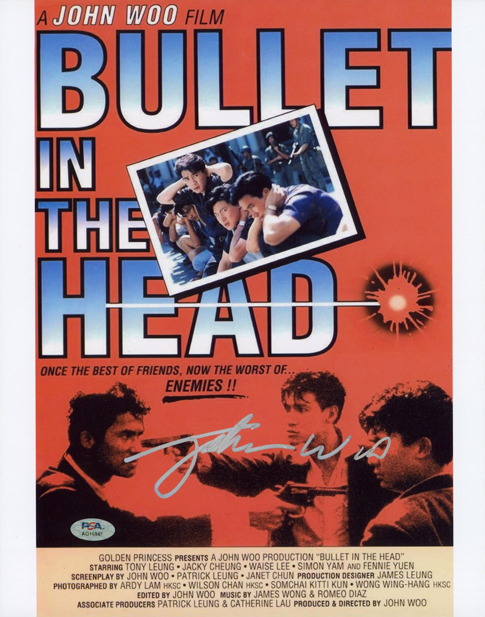 John Woo Bullet In The Head Authentic Signed 11x14 Photo PSA/DNA #AQ16847
