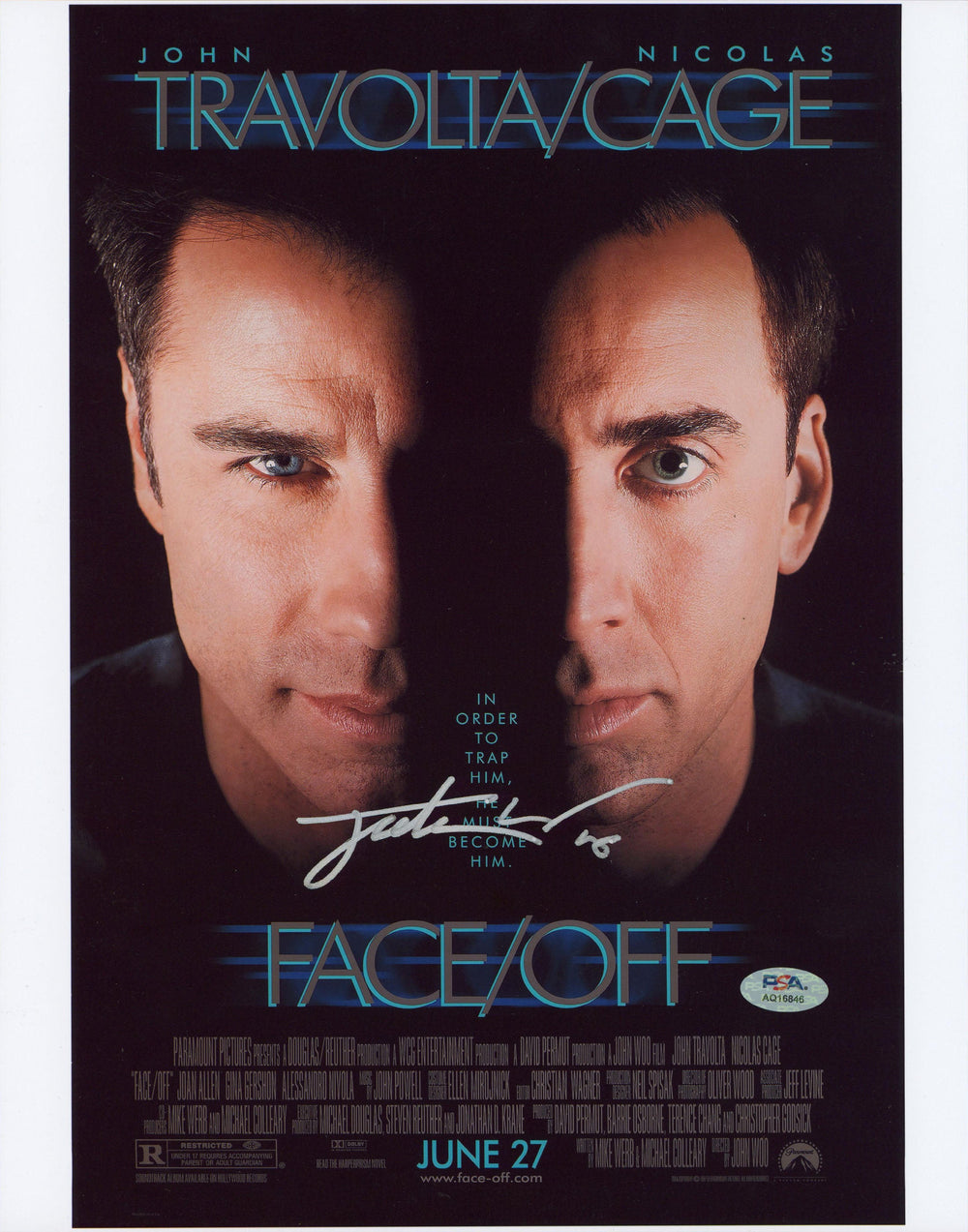 John Woo Face/Off Authentic Signed 11x14 Vertical Photo PSA/DNA #AQ16846