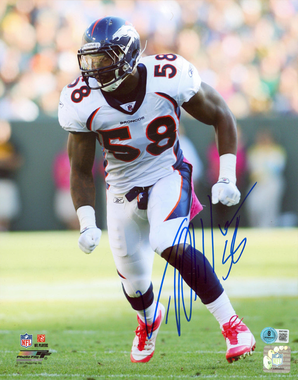 Broncos Von Miller Authentic Signed 11x14 Vertical Photo Autographed BAS BW21003