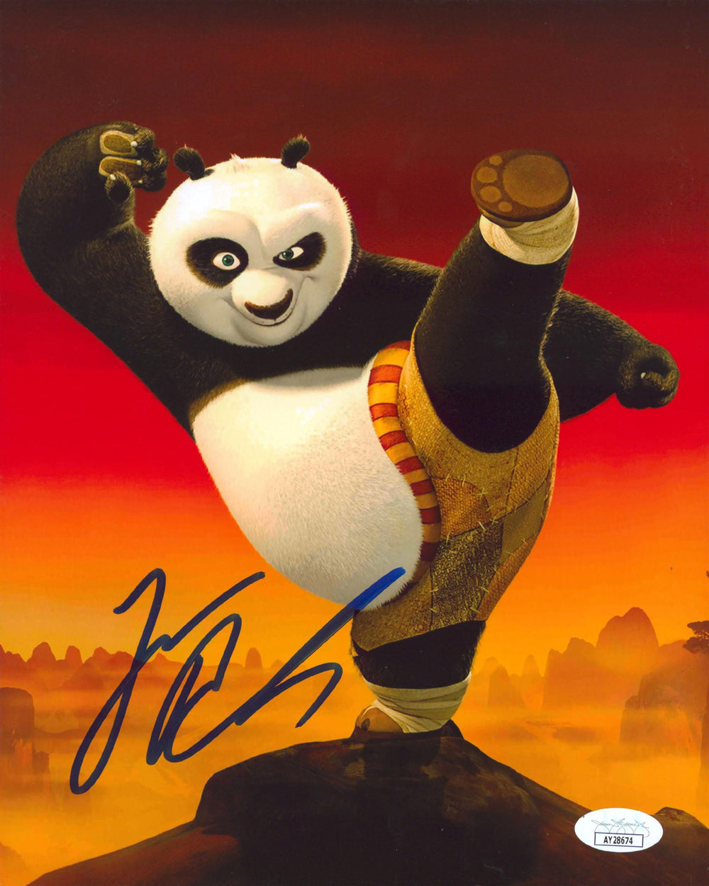 Jack Black Kung Fu Panda Authentic Signed 8x10 Vertical Photo JSA #AY28674
