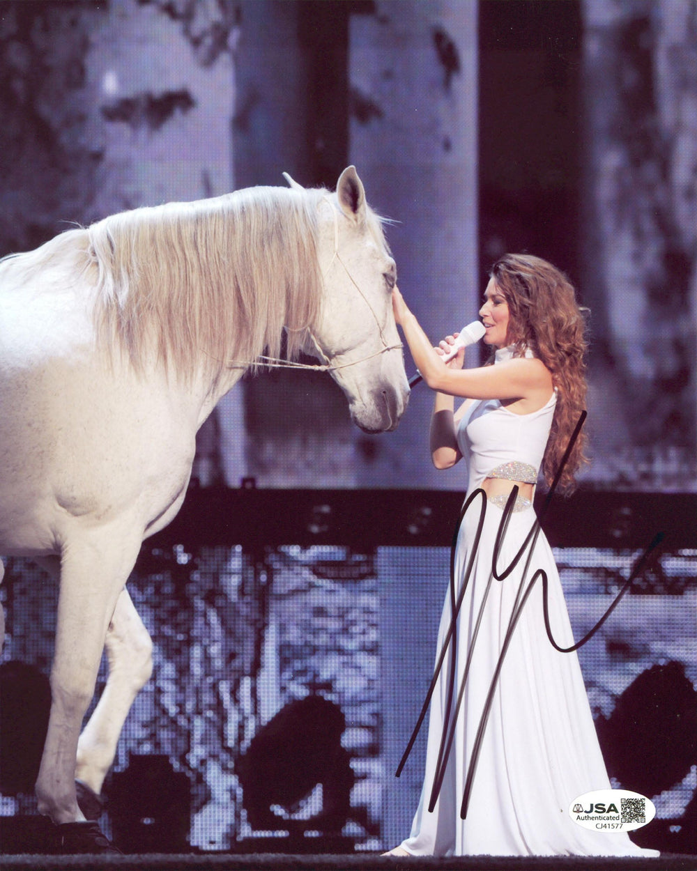 Shania Twain Country Musician Authentic Signed 8x10 Vertical Photo JSA #CJ41577