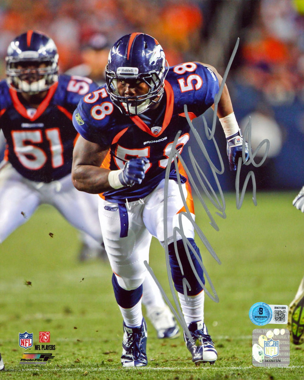 Broncos Von Miller Authentic Signed 8x10 Vertical Photo BAS #BW21009