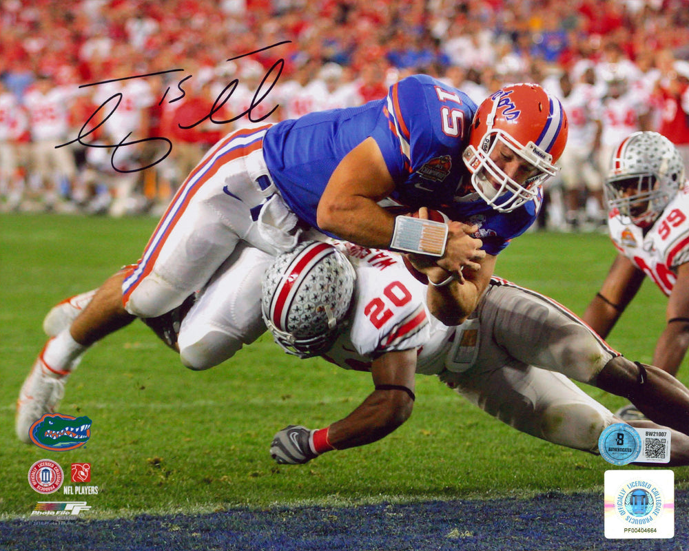 Florida Tim Tebow Authentic Signed 8x10 Horizontal Photo BAS #BW21007