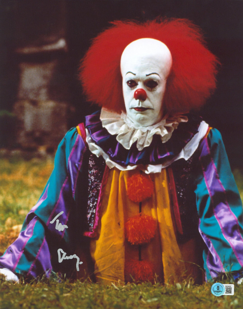 Tim Curry IT Authentic Signed 11x14 Vertical Pennywise Photo Autographed BAS 1