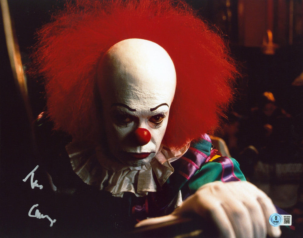 Tim Curry IT Authentic Signed 11x14 Horizontal Pennywise Photo Autographed BAS 1