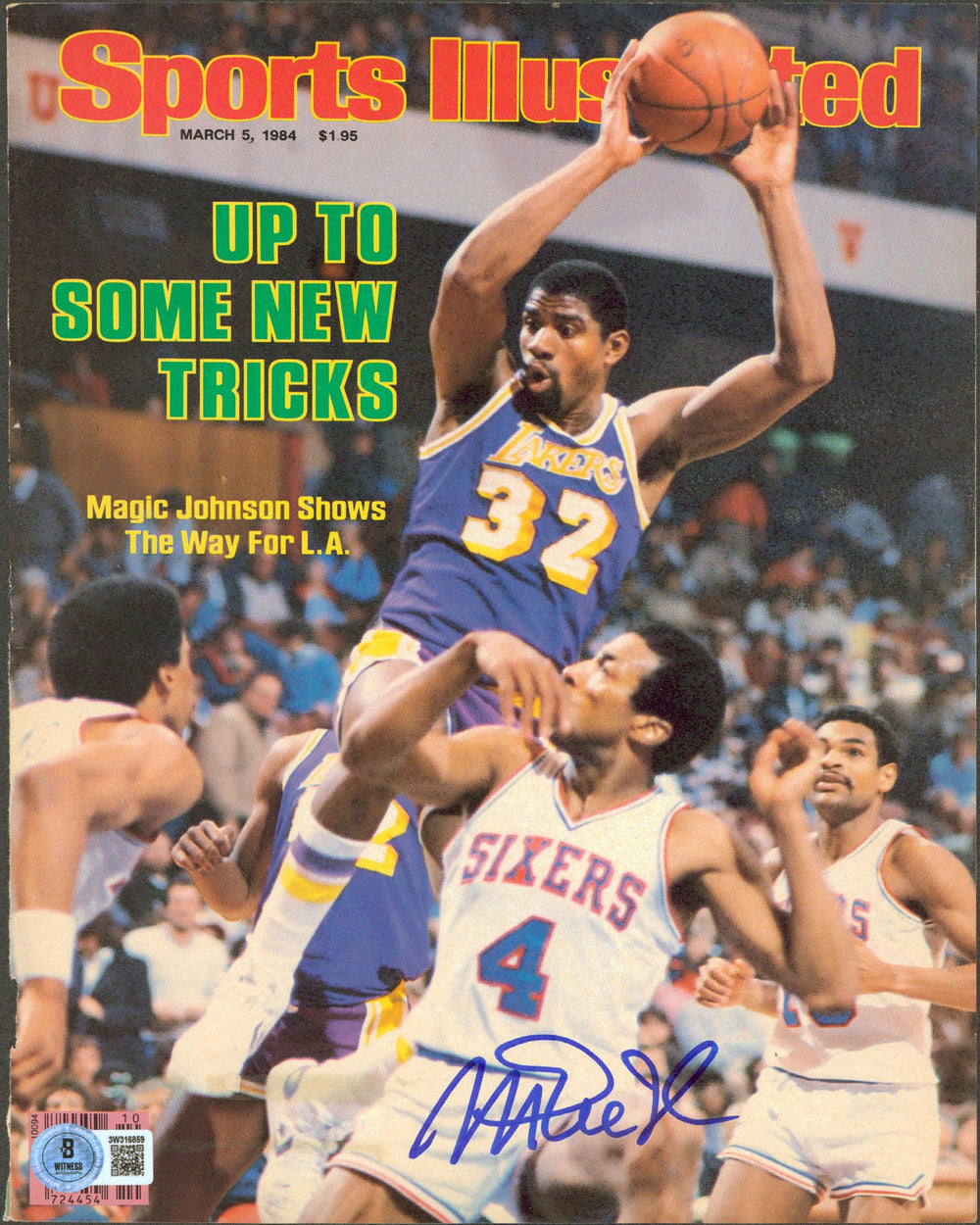 Lakers Magic Johnson Authentic Signed March 1984 SI Magazine Cover BAS #3W316859