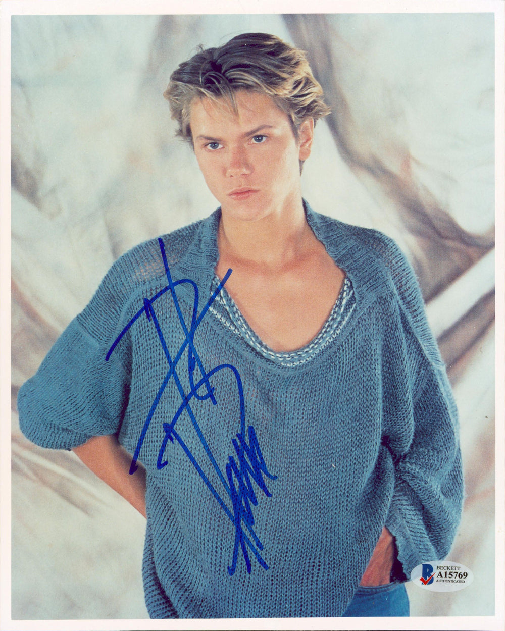 River Phoenix Running On Empty Authentic Signed 8x10 Vertical Photo BAS #A15769