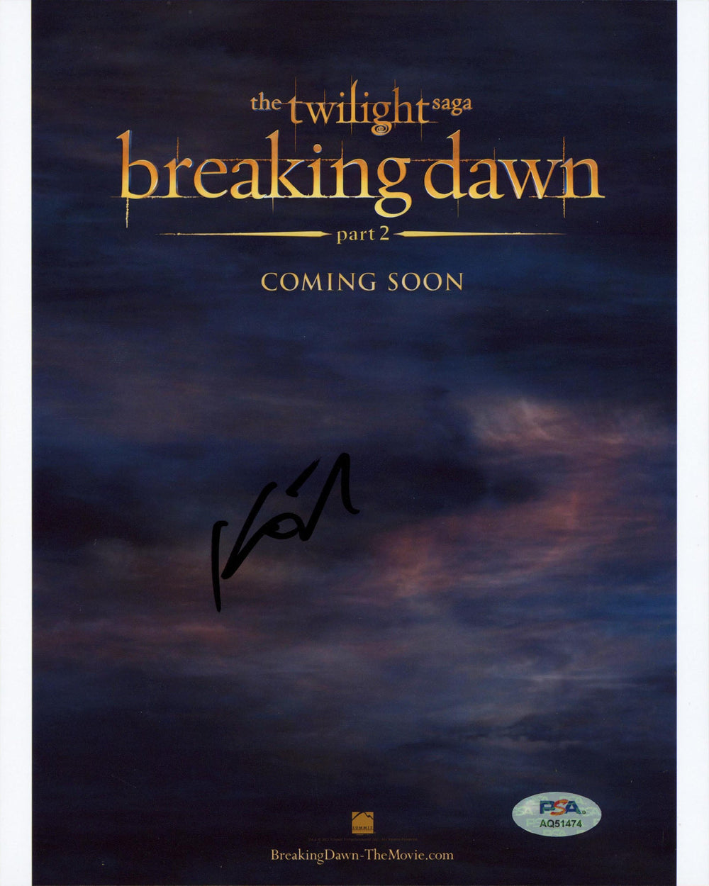 Kristen Stewart Twilight Authentic Signed 8x10 Vertical Photo PSA/DNA #AQ51474