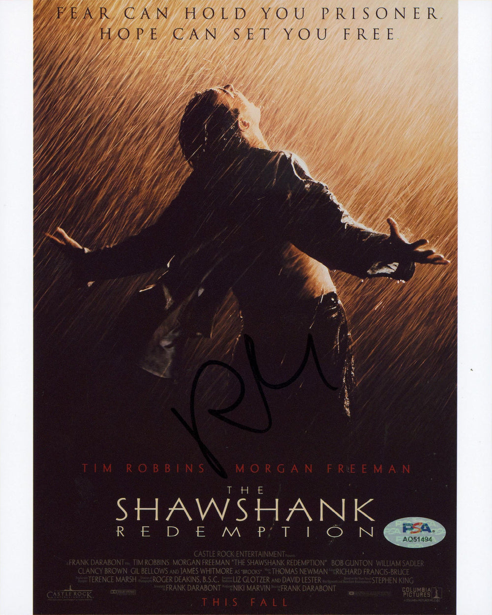 Roger Deakins The Shawshank Redemption Authentic Signed 8x10 Photo PSA #AQ51494