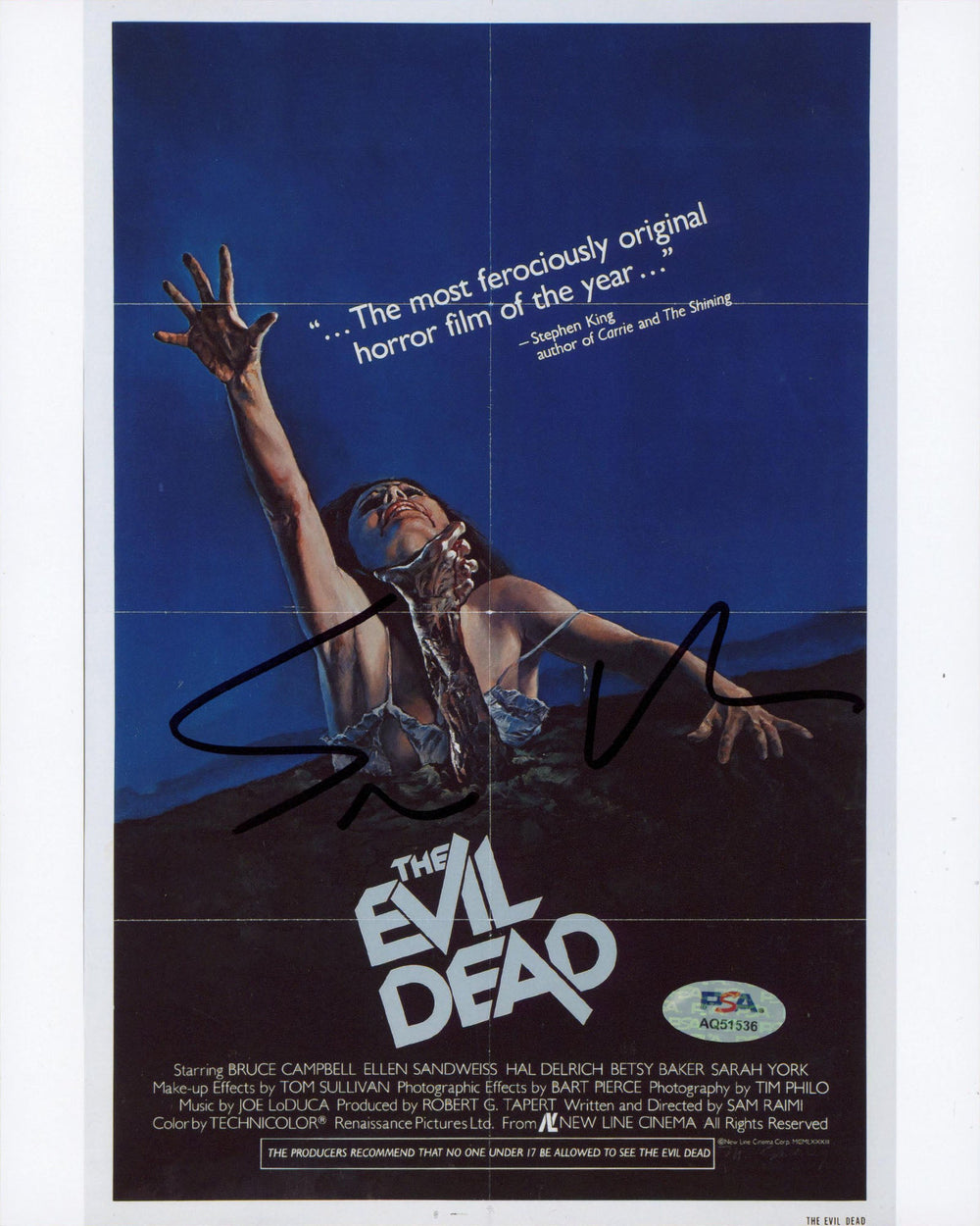 Sam Raimi The Evil Dead Authentic Signed 8x10 Vertical Photo PSA/DNA #AQ51536