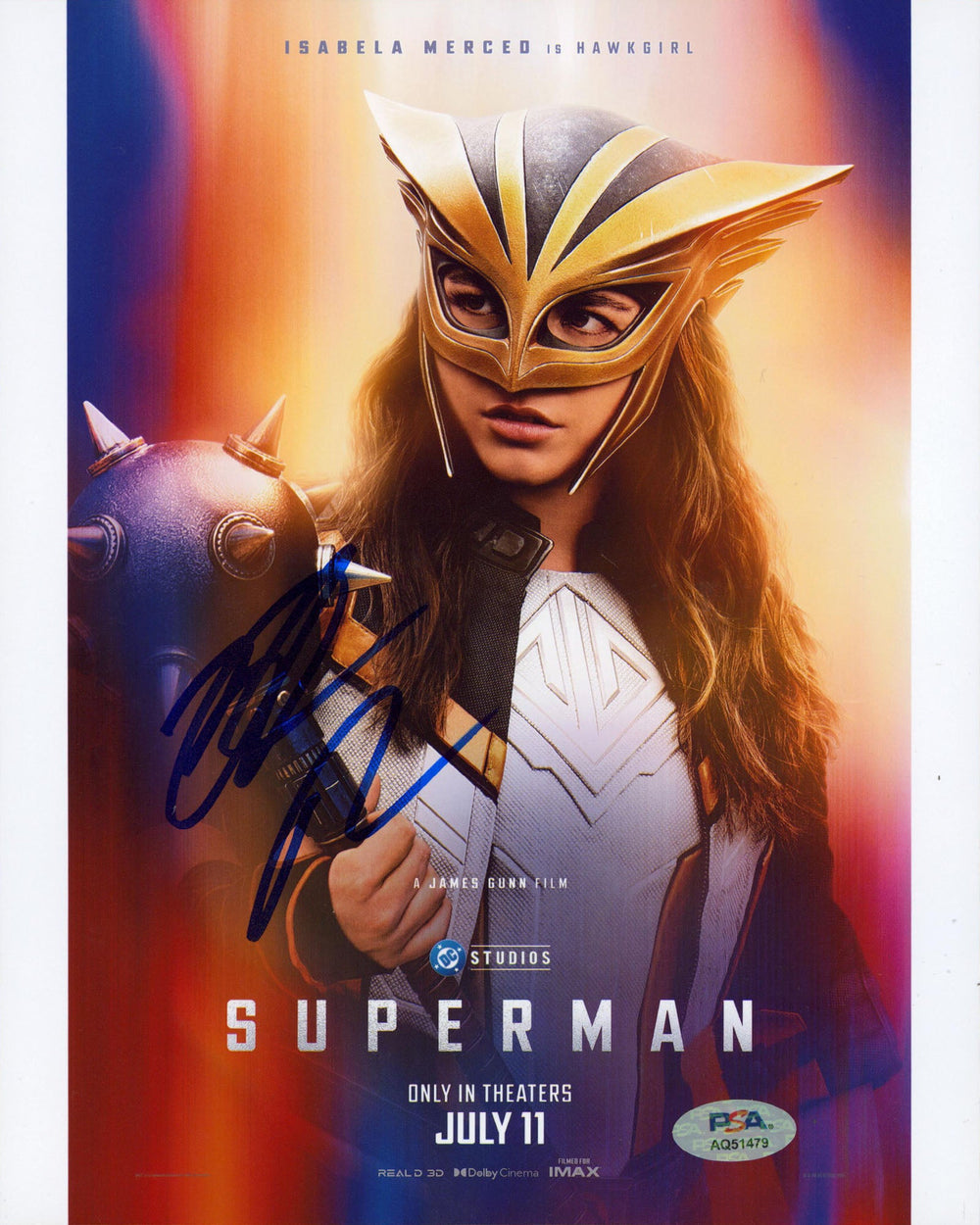 Isabela Merced Superman Authentic Signed 8x10 Vertical Photo PSA/DNA #AQ51479