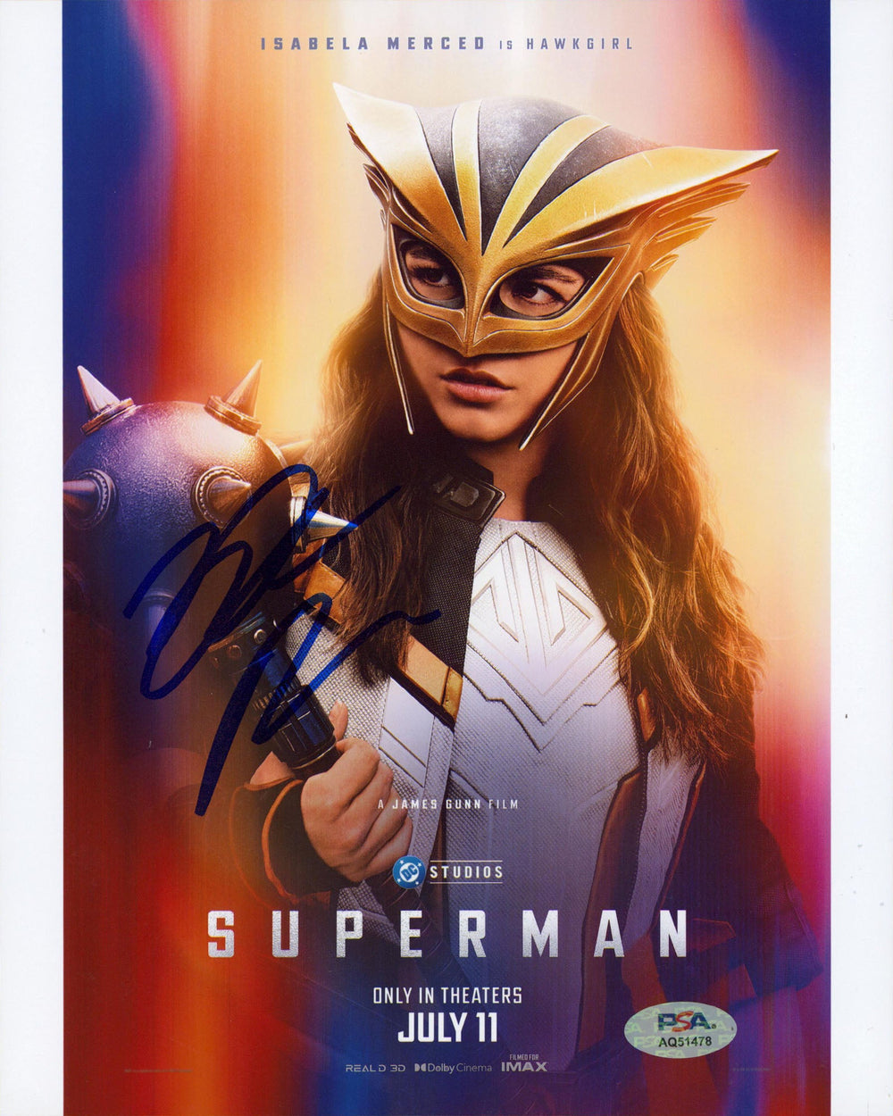 Isabela Merced Superman Authentic Signed 8x10 Vertical Photo PSA/DNA #AQ51478