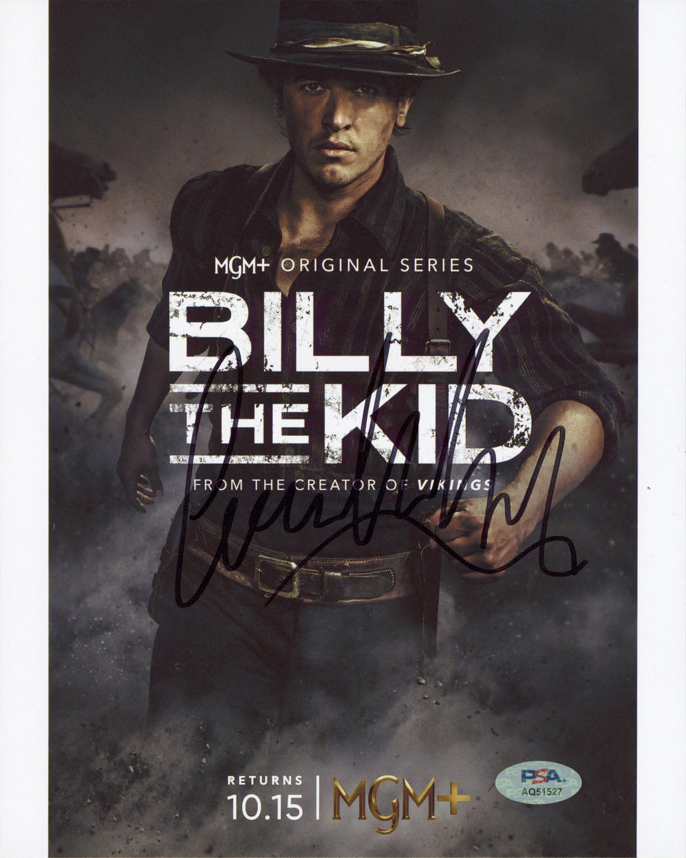Tom Blyth Billy the Kid Authentic Signed 8x10 Vertical Photo PSA/DNA #AQ51527