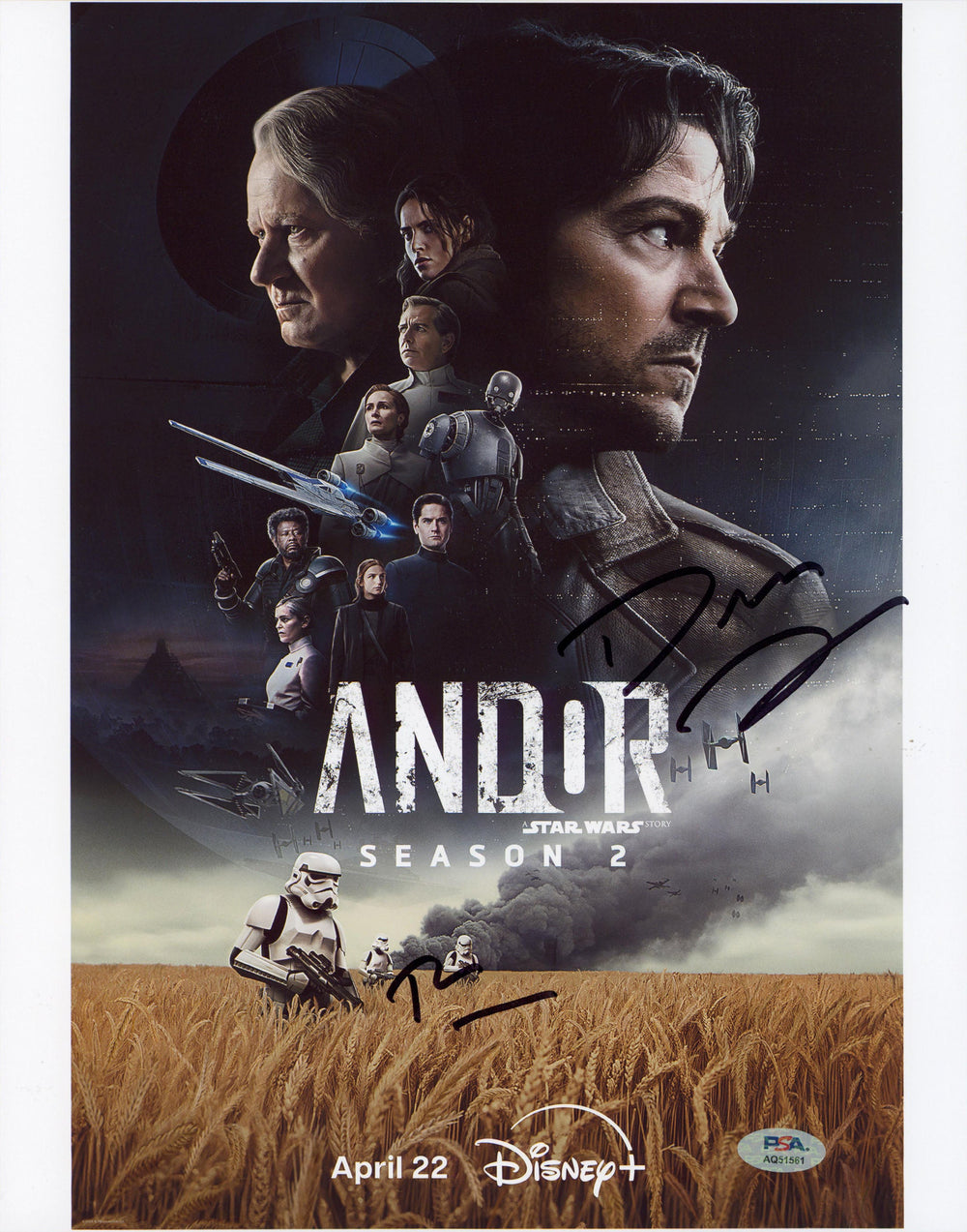 Tony Gilroy & Dan Gilroy Star Wars Andor Signed 11x14 Photo PSA/DNA #AQ51561