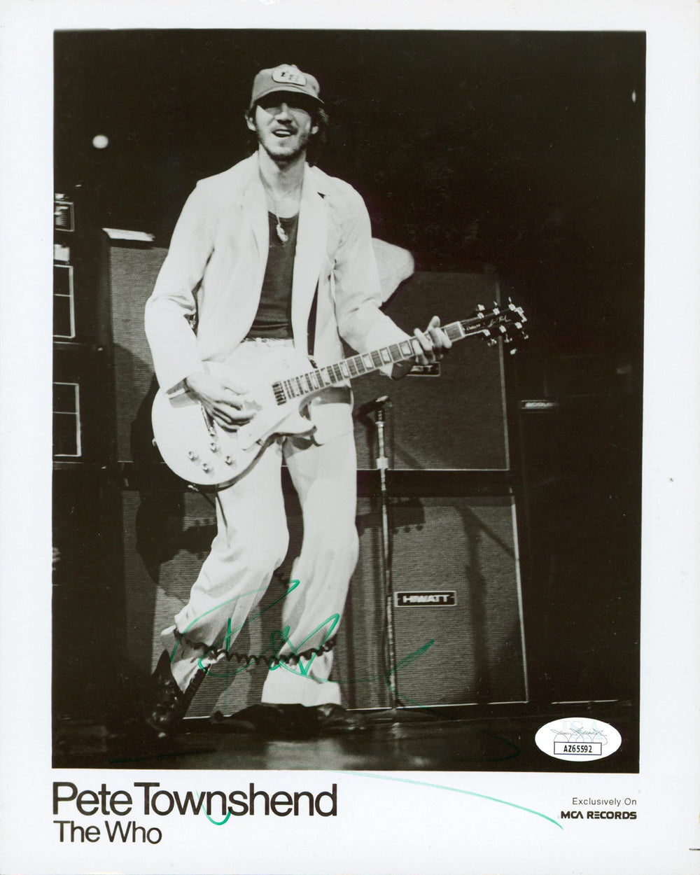 Pete Townshed The Who Authentic Signed 8x10 Vertical Photo JSA #AZ65592